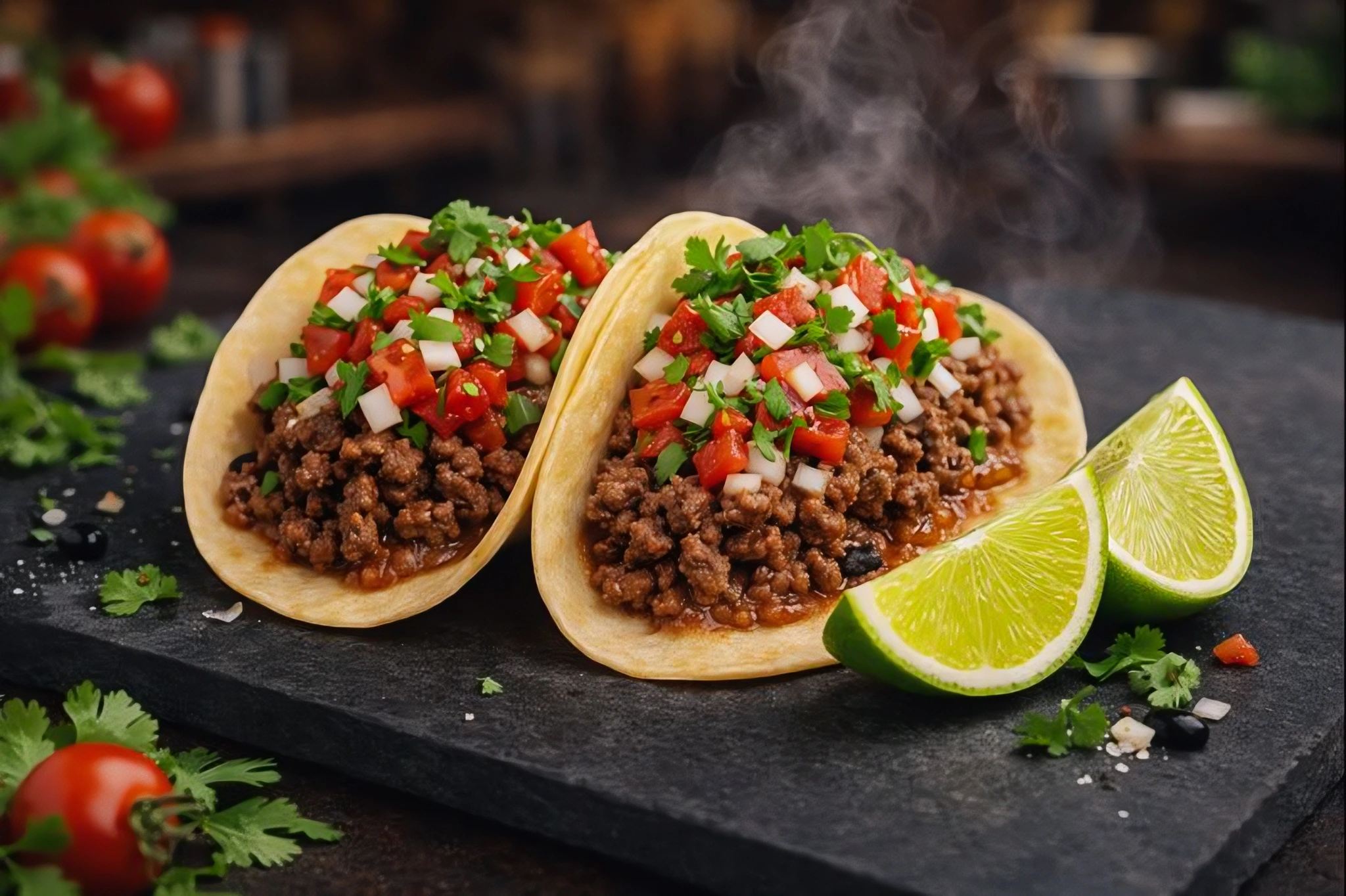 Kid-friendly ground beef taco truck catering for school events in Brock Crossroad