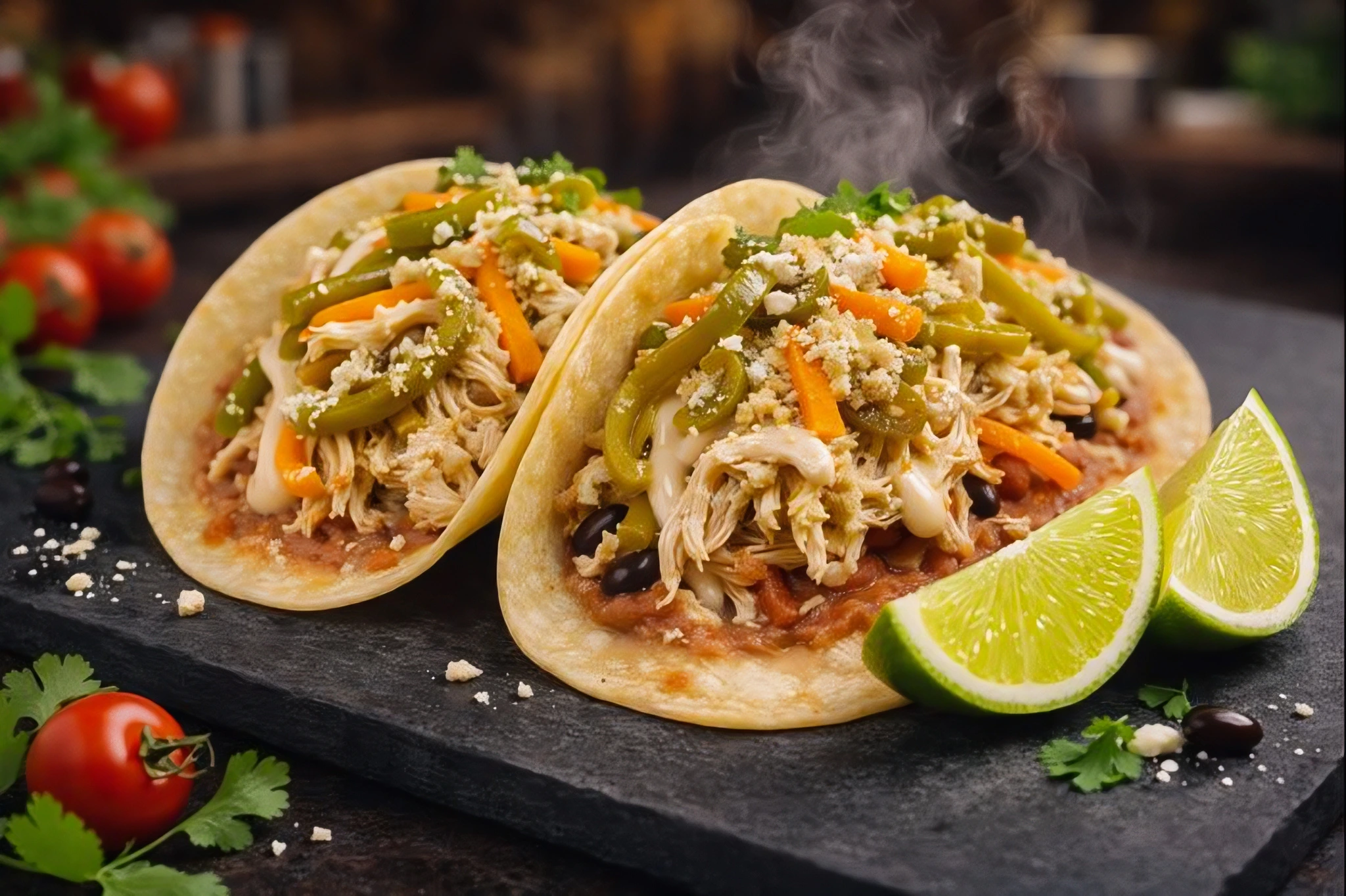 Authentic chicken street tacos for private event catering in Brock Crossroad, Florida